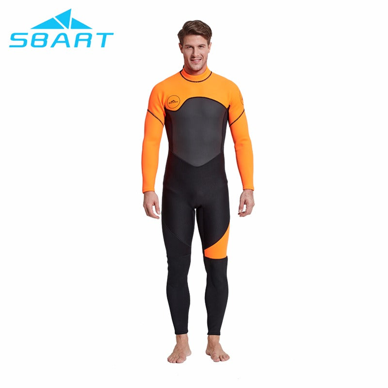 Men's 3mm Neoprene Full Wetsuit for Scuba Diving, Surfing & Water Sports - Warm & Flexible Cold Water Protection