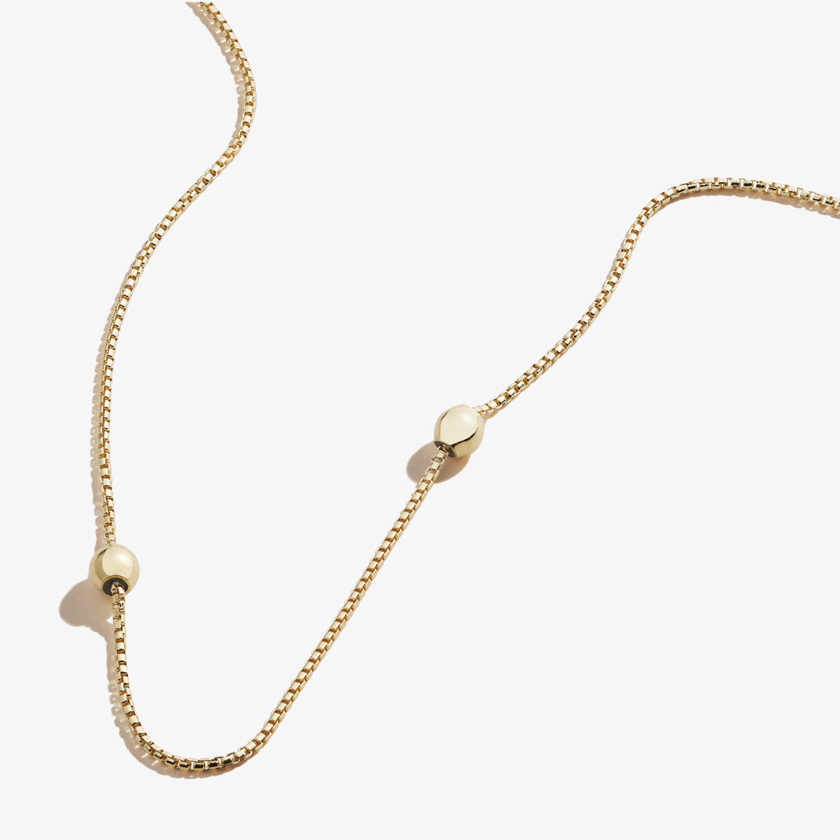 Adjustable Length Flat Chain Necklace for Women - Minimalist Layering Jewelry - Perfect for Everyday Wear, Office & Date Night