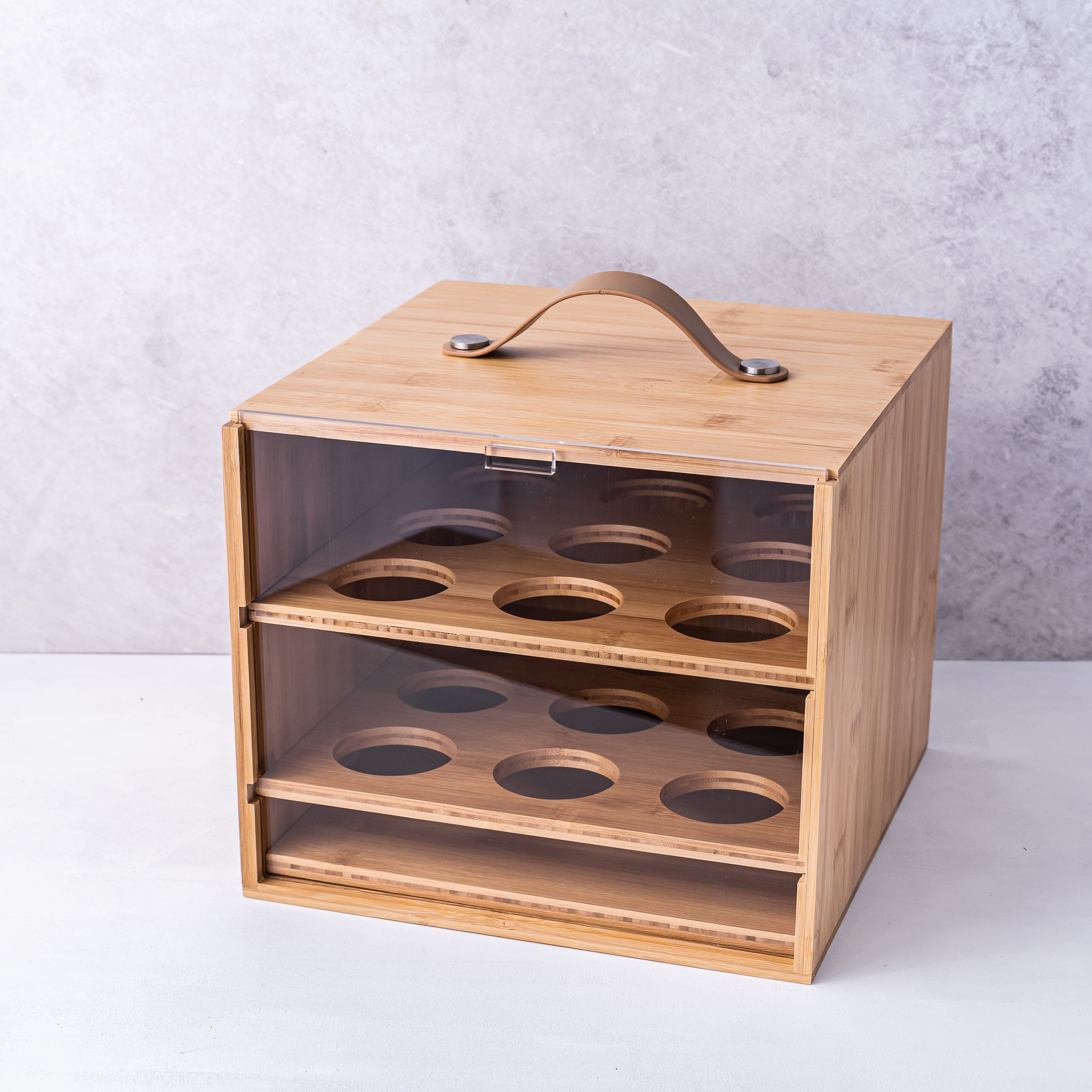 Premium Bamboo Cake Carrier - Eco-Friendly Cake Transport Box for Parties, Picnics & Events - Durable & Stylish Dessert Holder for Bakers & Home Chefs