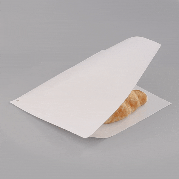 White Greaseproof Paper Bags - Large Double Open Design (10x9 Inches) - 100 Count Box - Perfect for Bakery, Takeout & Food Storage