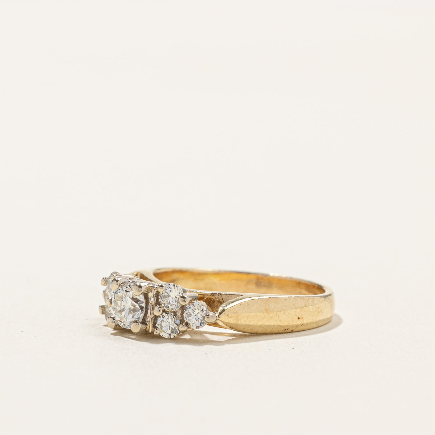 0.59ctw High Set Diamond Engagement Ring - Size 5.75 | Sparkling Solitaire Wedding Band for Brides, Anniversary Gift & Special Occasions