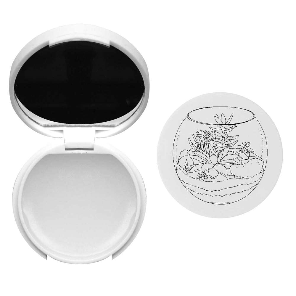 Succulent Terrarium Lip Balm with Mirror - Hydrating Moisturizing Lip Care for Dry Lips - Perfect for Home, Office & Travel (BM00023957)