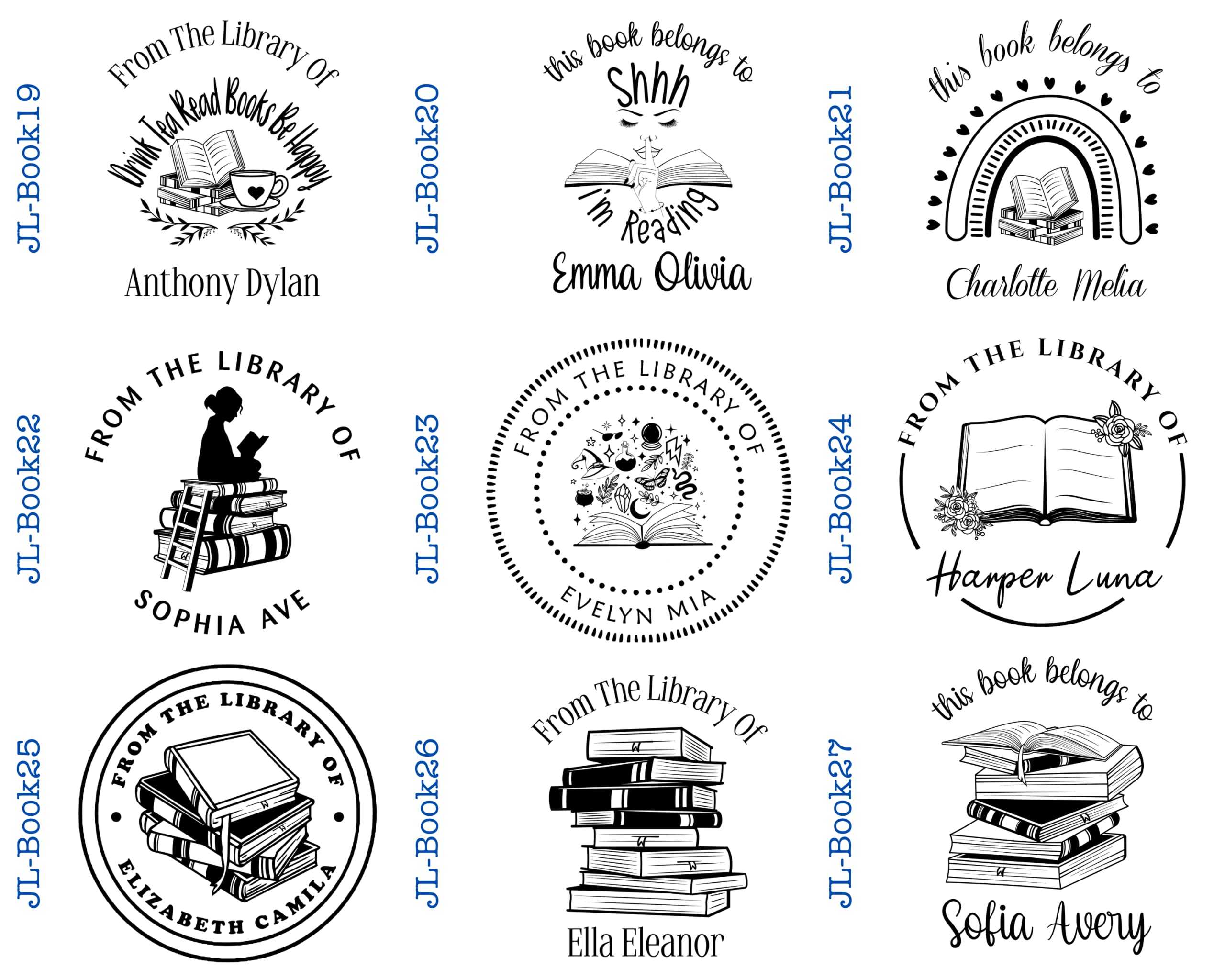 Custom Book Embosser Stamp - Personalized Library Seal with 1 5/8