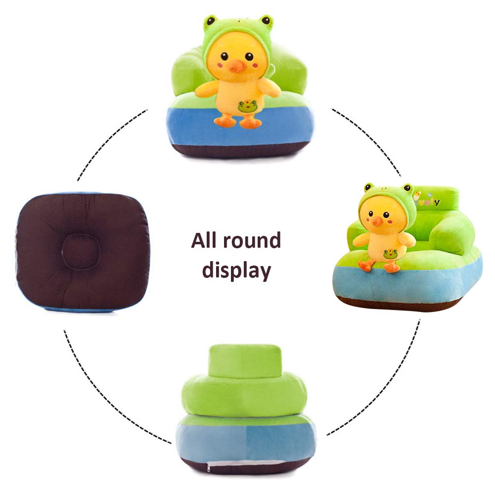 WAYUTO Soft Plush Baby Sofa Chair - Infant Support Seat for Learning to Sit, Floor Seat for Toddlers & Kindergarten Kids - Pink Elephant Design | Perfect for Playtime, Nursery, and Early Childhood Development