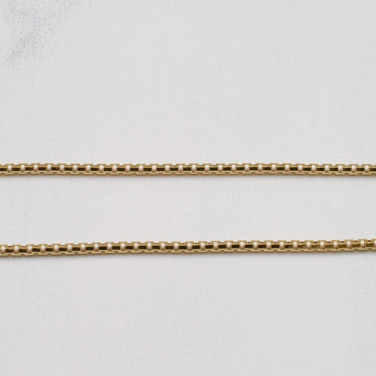 10K Yellow Gold Box Chain Necklace for Men & Women - 17.5 Inch Solid Gold Rope Chain - Perfect for Everyday Wear, Gifts & Layering Jewelry