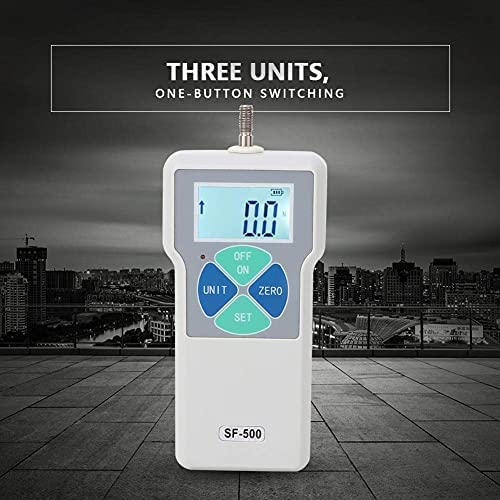 SF-500 Digital Force Gauge Kit 500N Capacity - Push Pull Tester Dynamometer with LCD Display (100-240V, US Plug) - Perfect for Material Testing, Quality Control & Industrial Applications
