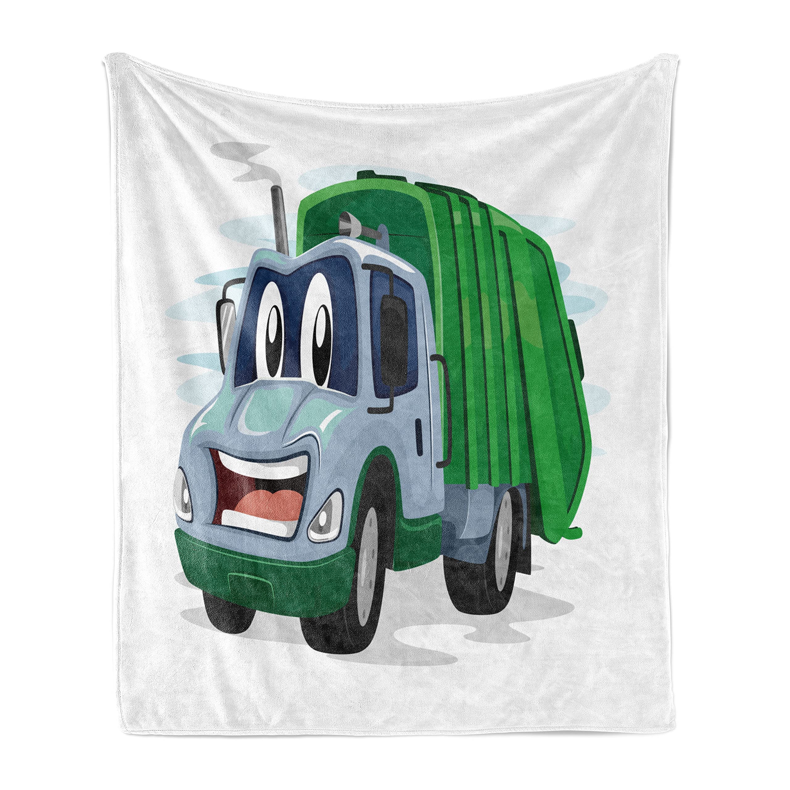 Ambesonne Garbage Truck Fleece Throw Blanket 50