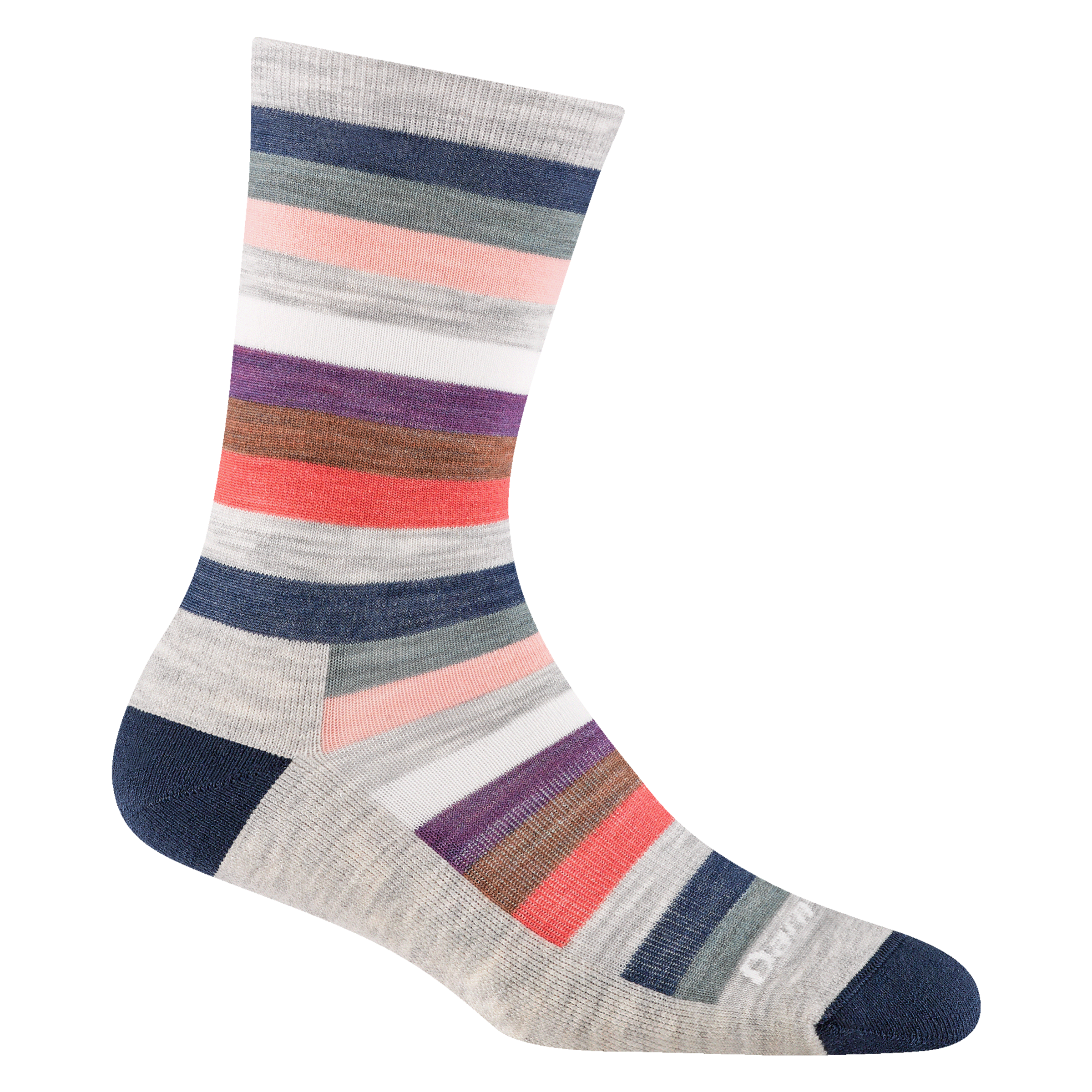 Women's Mystic Stripe Crew Socks - Lightweight Comfortable Casual Socks for Everyday Wear - Perfect for Work, Yoga, Running & Daily Activities