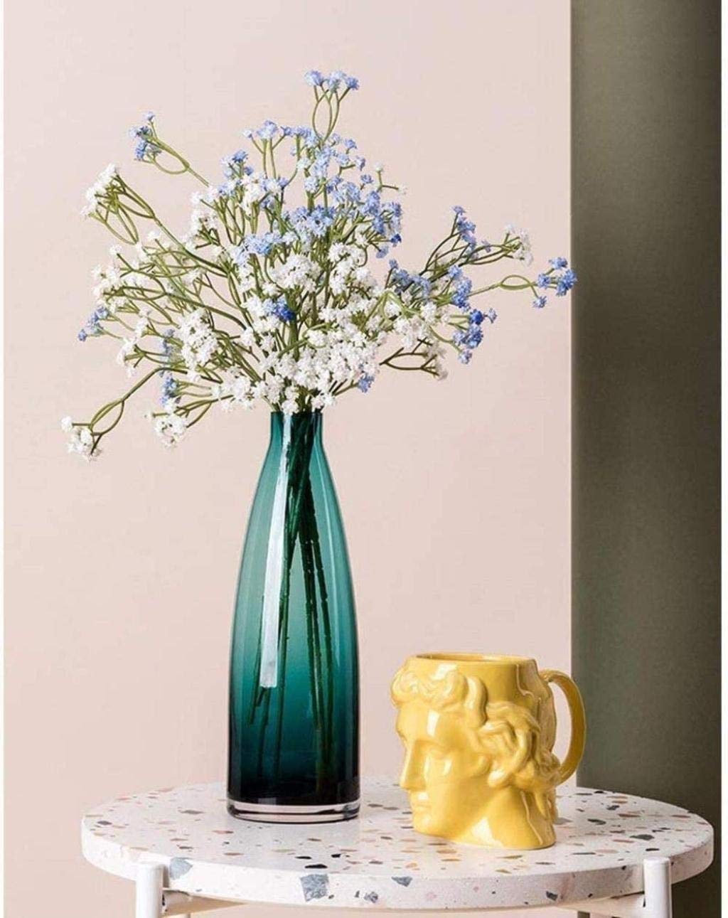 Modern Glass Sculpture Vase - 10.43 Inch Handcrafted Centerpiece for Kitchen, Dining Table, Bedroom, Office & Hotel Decor | Elegant Home Decoration