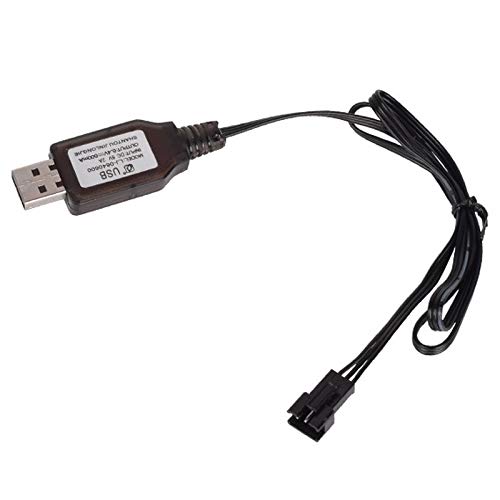 6.4V Li-ion Battery Charger for SM-3P RC Toys - Portable USB Charger for Remote Control Cars, Drones & Hobby Vehicles | Perfect for Kids, Adults & Outdoor Play