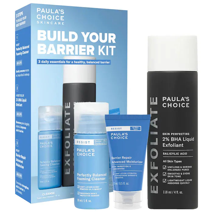 Paula's Choice Skincare Set: 2% BHA Exfoliant + Moisturizer for Deep Cleansing & Hydration | Build Your Skin Barrier Routine | Perfect for Acne-Prone & Sensitive Skin Care