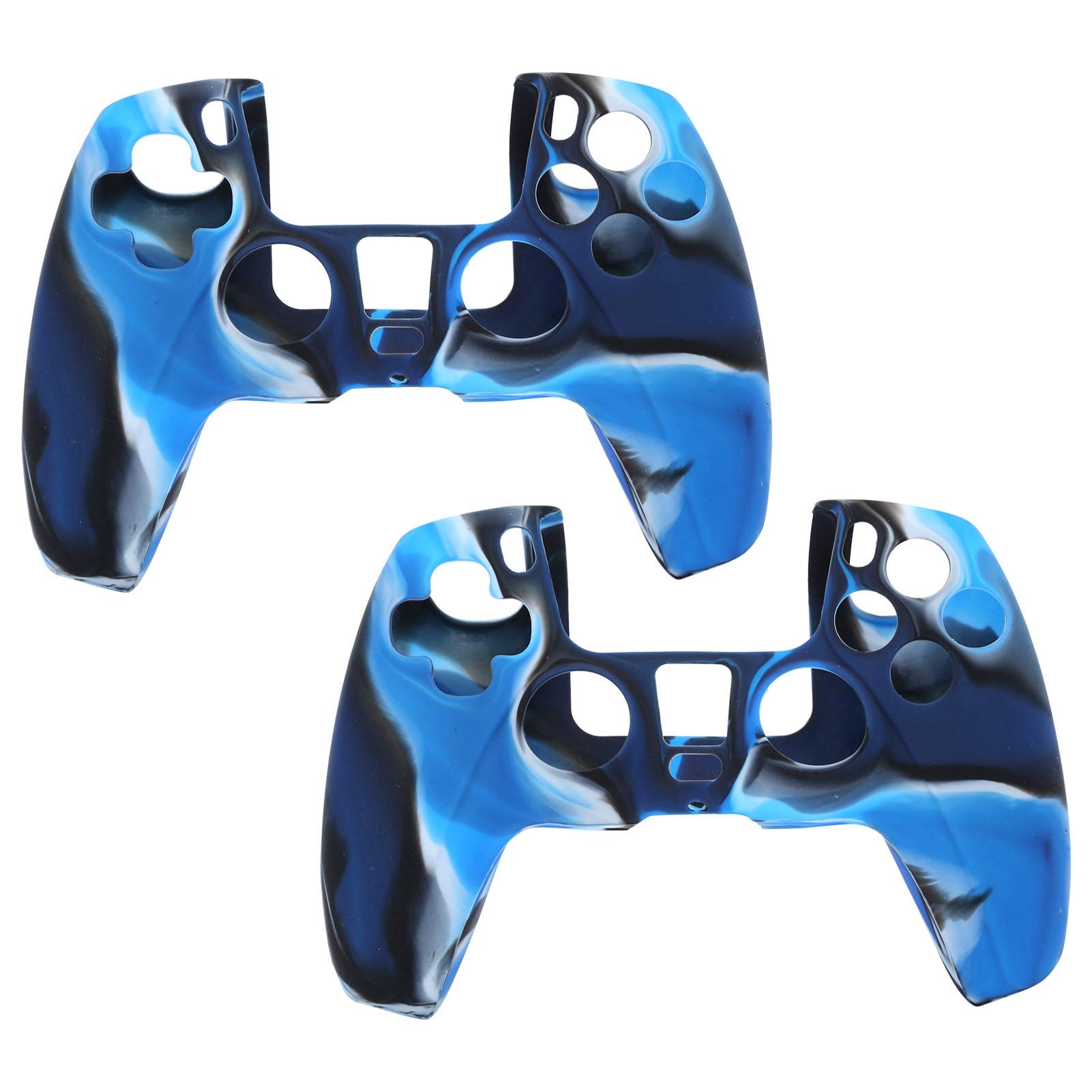 Valentine's Day Gift - Leftwei Soft Silicone PS5 Controller Cover | Sweat-Proof, Dust-Proof & Comfortable Gamepad Skin in Camouflage Blue | Perfect for Gaming, Office Use & Valentine's Day Presents