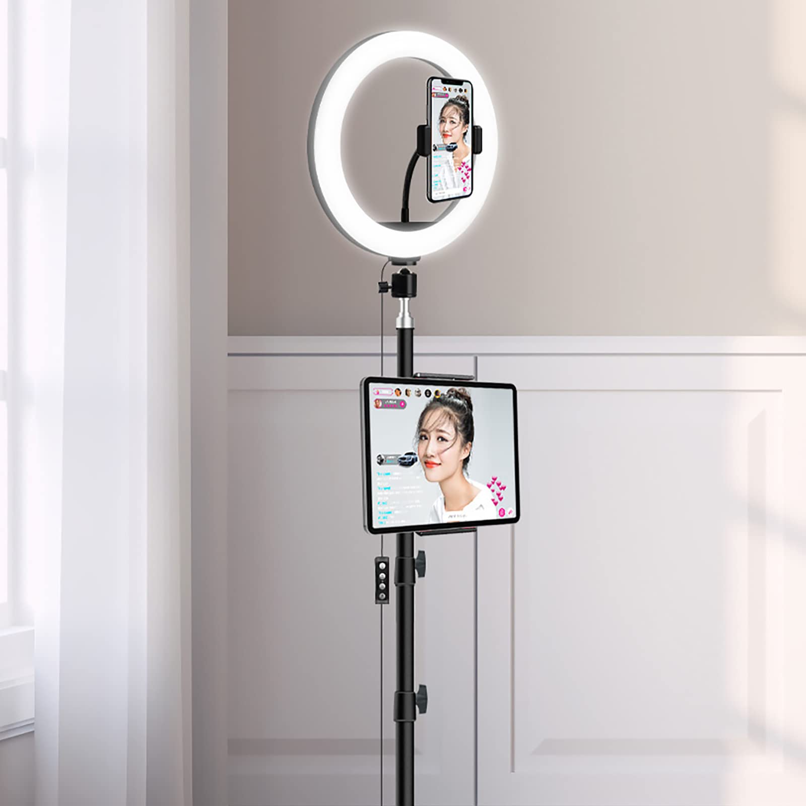 10 Inch Ring Light with Tripod Stand & Phone Holder - USB Powered Selfie Light for Photography, Video Recording, TikTok Live Streaming, Zoom Meetings - Perfect for Home Studio, YouTube Videos, and Online Conferencing