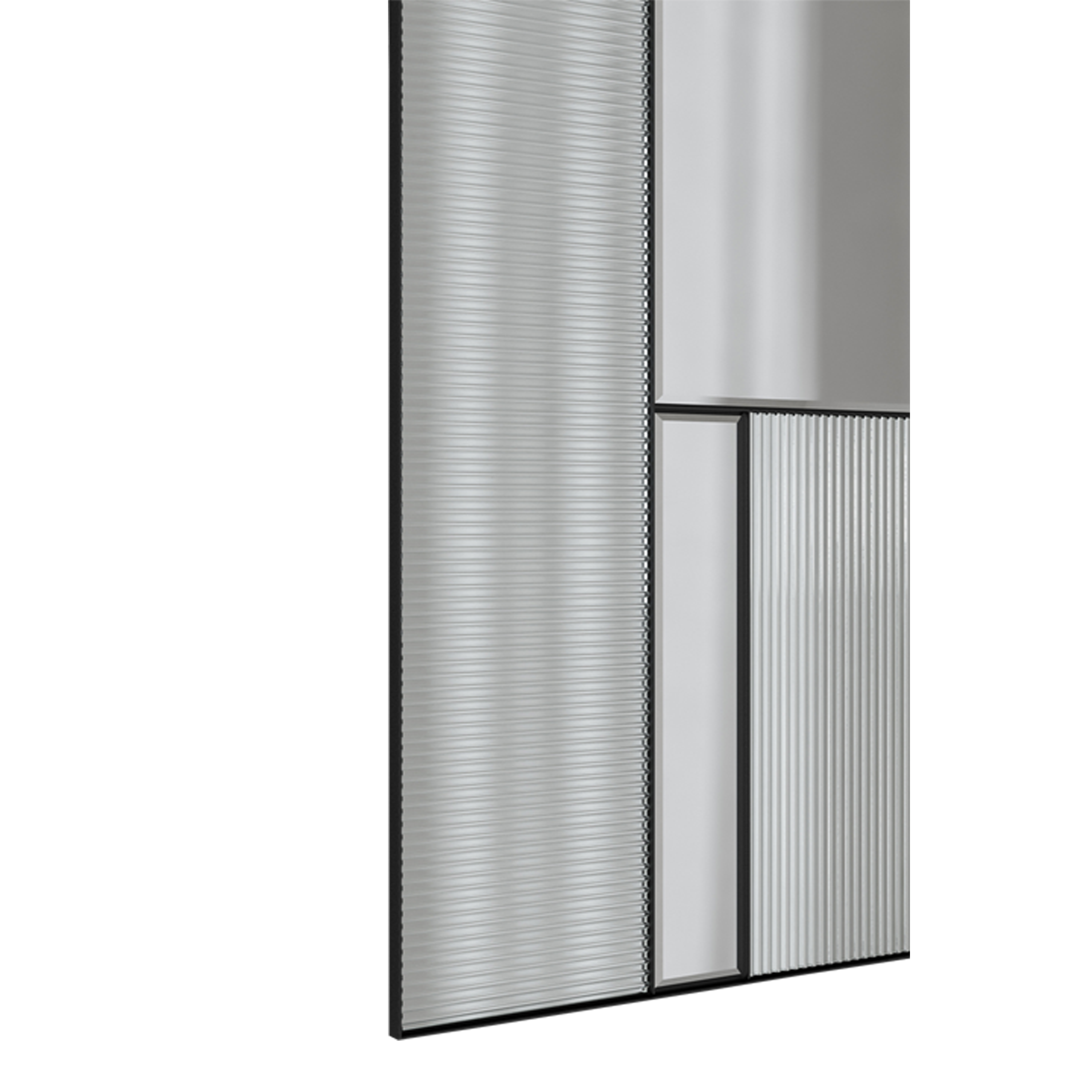 Full-Length Floor Mirror with Elegant Flute Design - Perfect for Bedroom, Living Room, and Dressing Area Decor