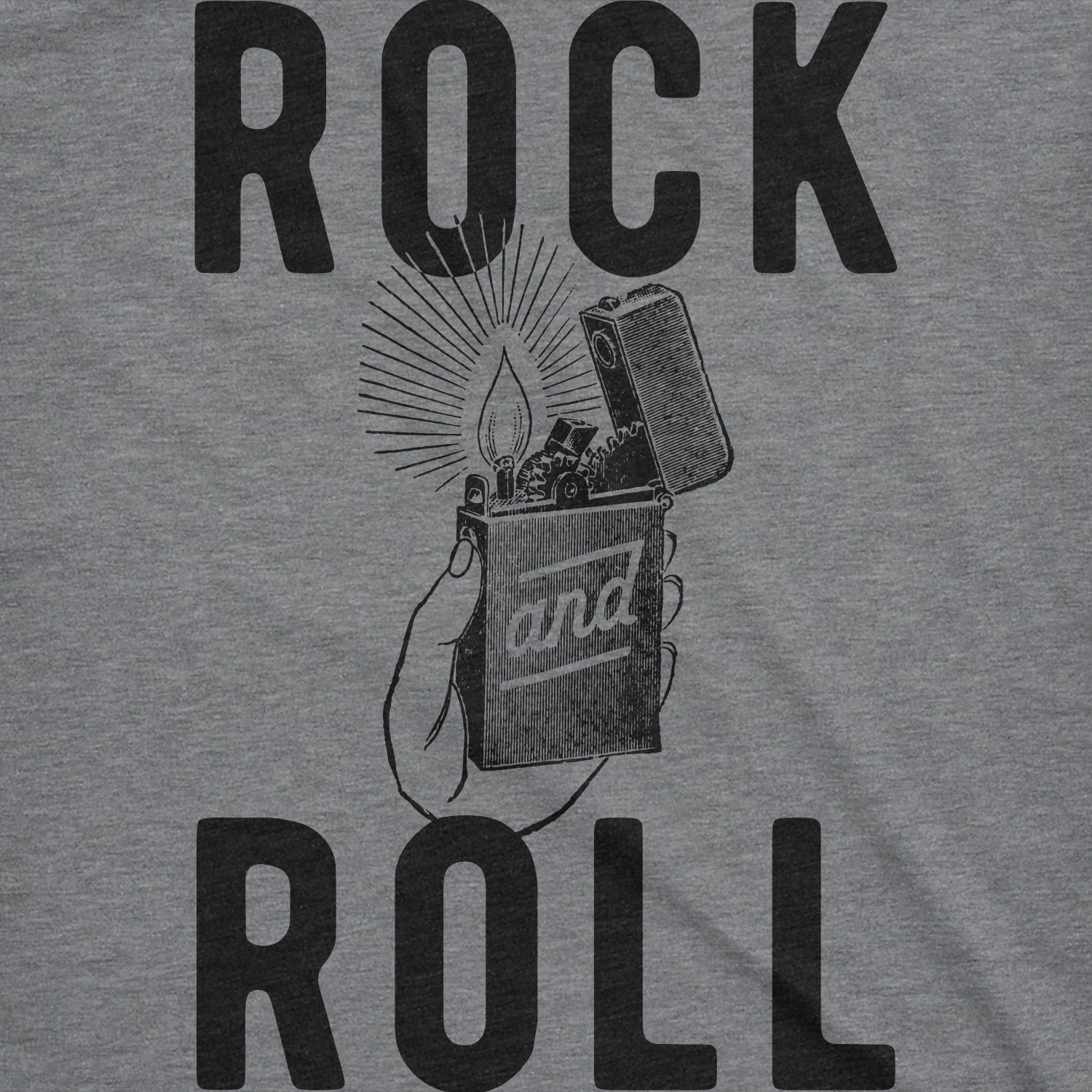 Women's Rock and Roll Lighter Graphic T-Shirt | Funny Music Concert Tee for Ladies | Casual Wear & Festival Outfit