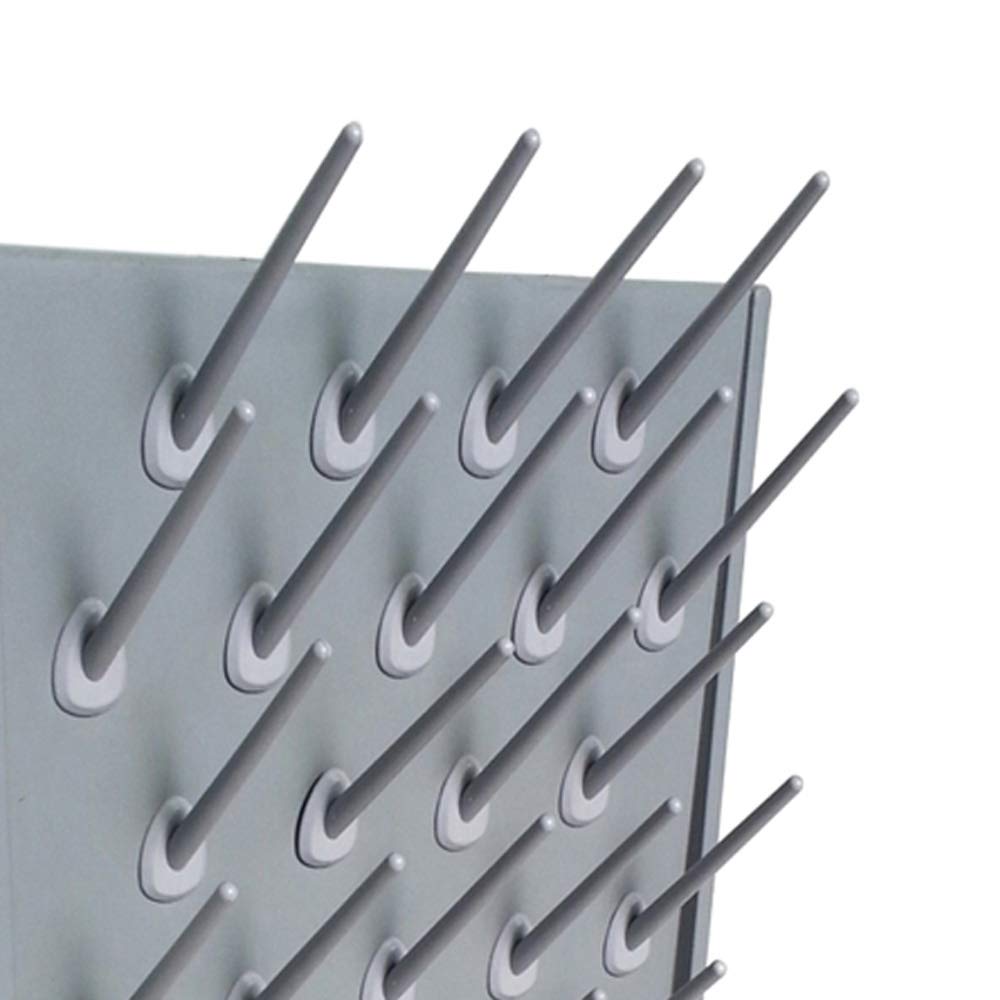 2 Pack Lab Drying Rack - 27 Pegs Wall Mount & Desktop PP Plastic Drying Rack for Laboratory Glassware, Bottles, and Lab Utensils | Perfect for School Labs, Chemistry Classrooms, and Home Science Experiments