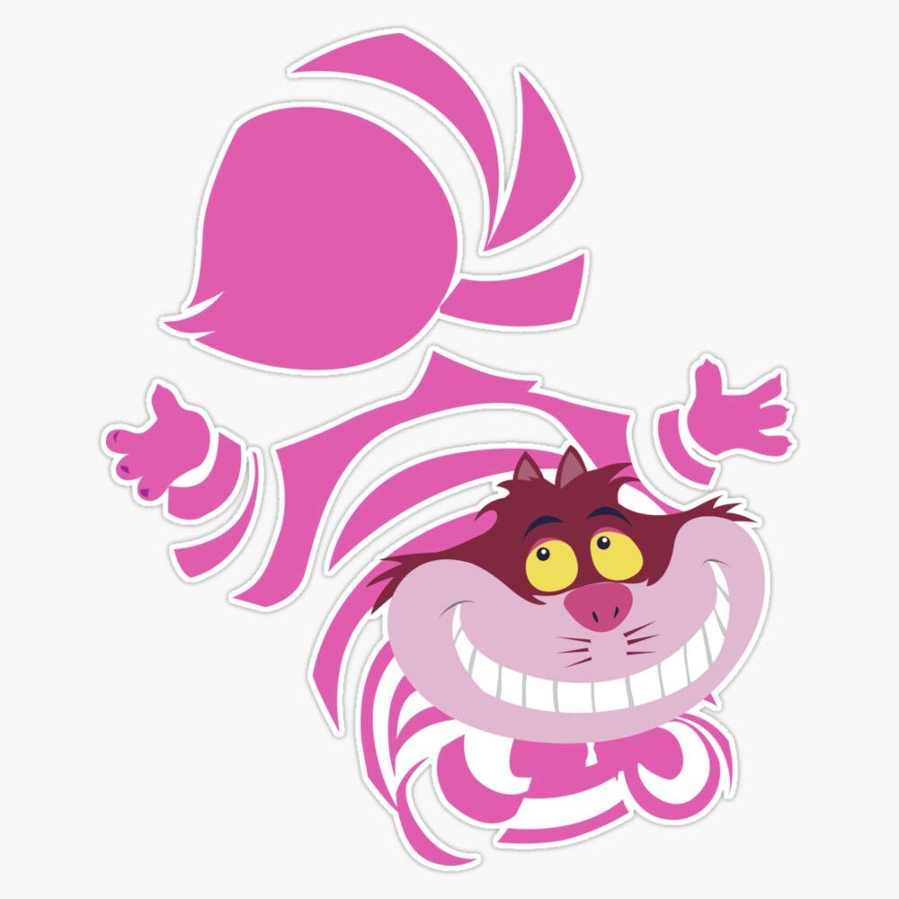 Leyland Designs De-Su Art - Waterproof Vinyl Sticker Decal of Cheshire Cat (5 Inches) for Windows, Cars, Laptops & DIY Crafts - Perfect for Outdoor Use, Home Decor, and Gift Giving