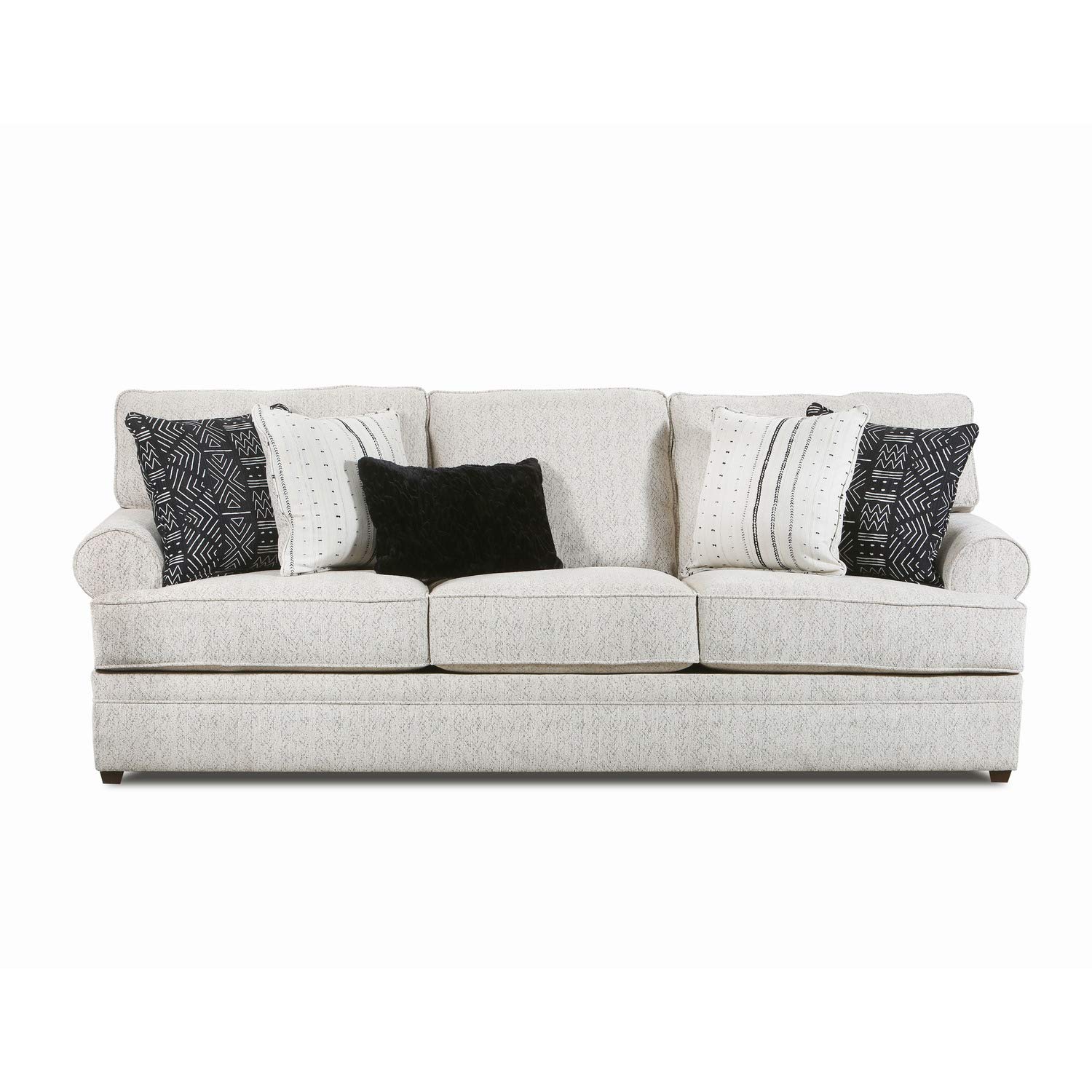 Lane Home Furnishings Cream Upholstered Sofa - Modern Living Room Furniture for Small Spaces & Apartments | Comfortable Couch for Relaxing, Entertaining & Family Gatherings