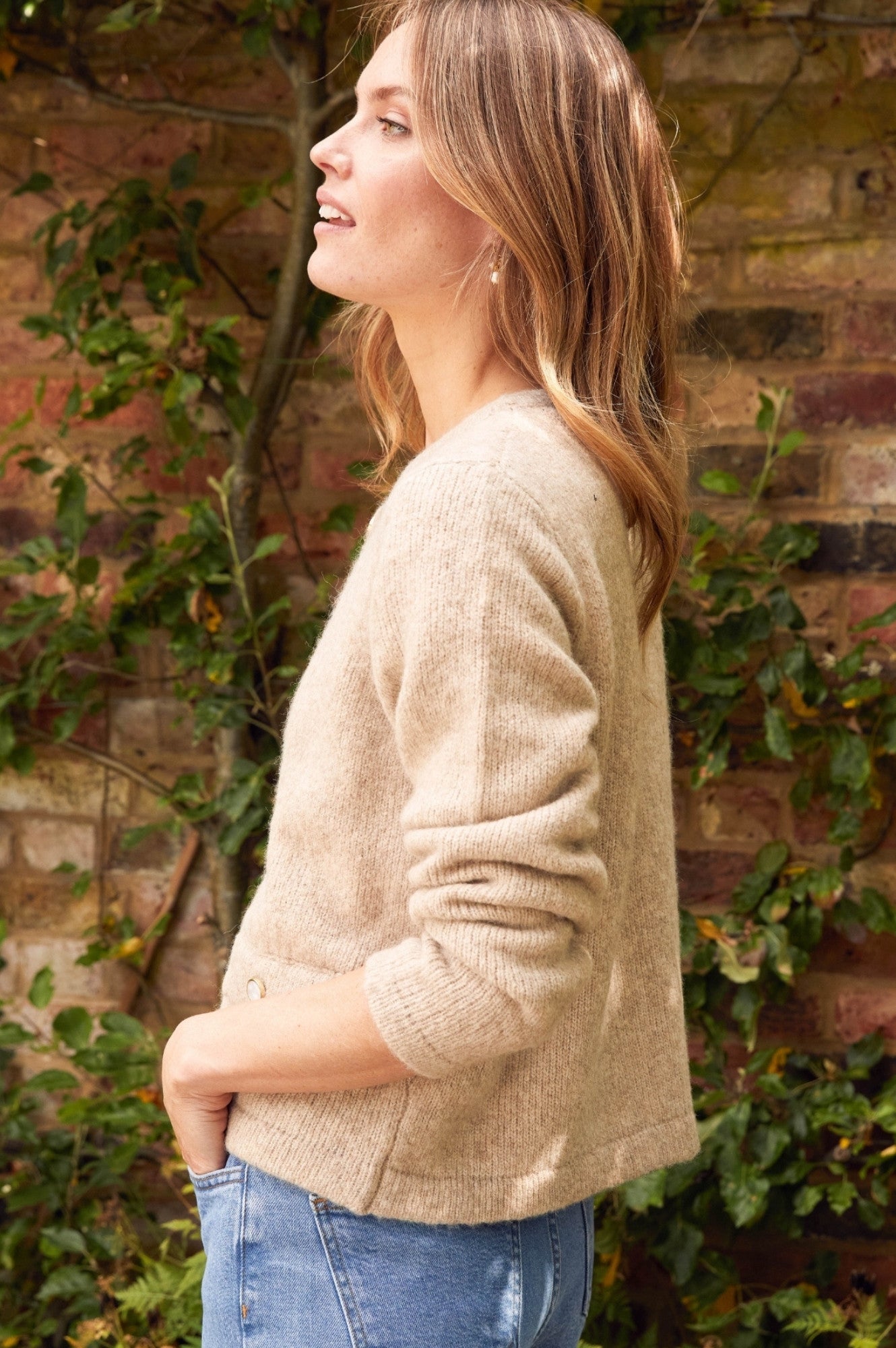 Pearl Cardigan | Soft Oat Color Women's Knit Sweater | Perfect for Fall Layering & Casual Outfits