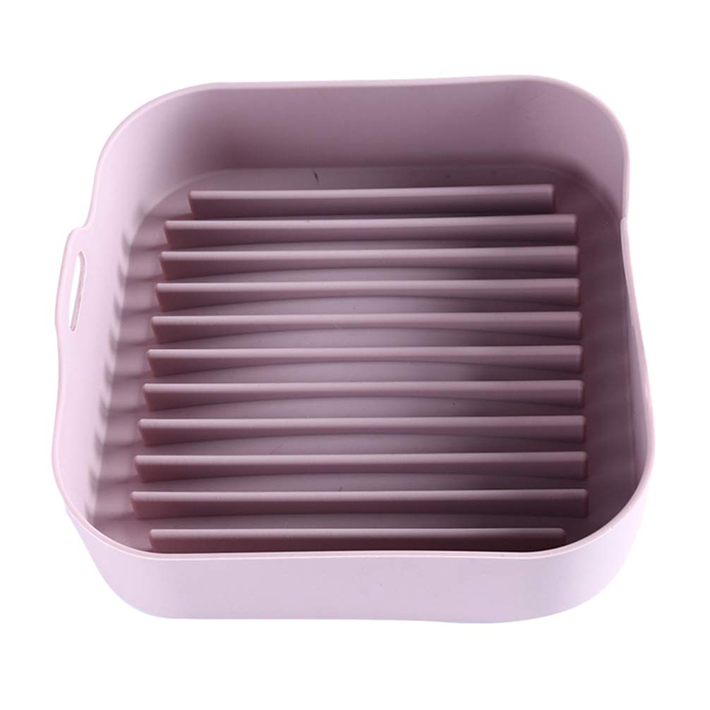 DOITOOL Air Fryer Silicone Liner - Round Non-Stick Baking Mat, Food Grade Reusable Parchment Paper for Air Fryers & Ovens (Pink) - Perfect for Roasting, Baking, and Healthy Cooking