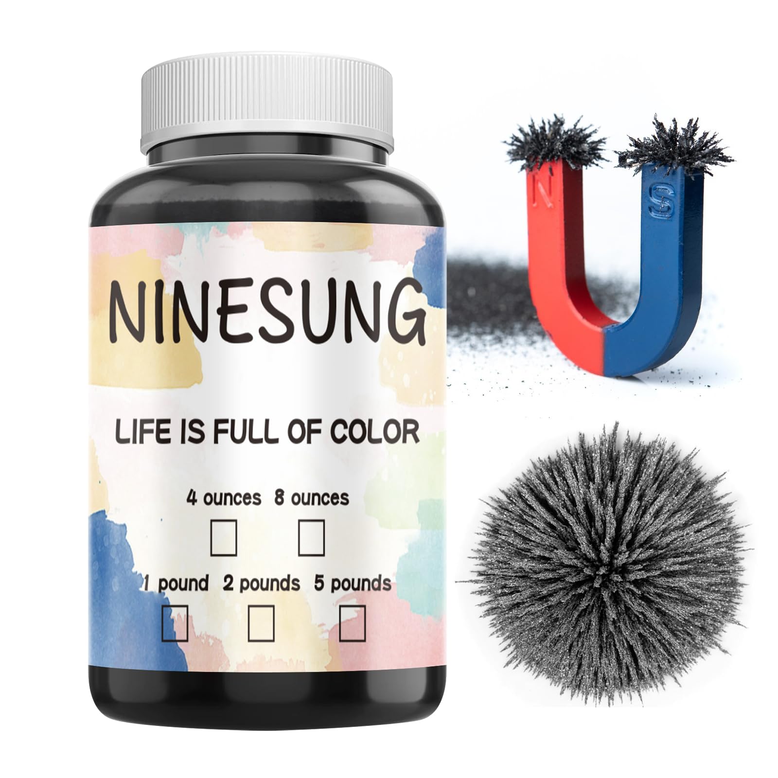 2 Pound Magnetic Iron Filings & Iron Powder - Perfect for Magnet Education, School Science Experiments & STEM Learning | Great for DIY Projects, Classroom Demonstrations & Kids' Science Kits