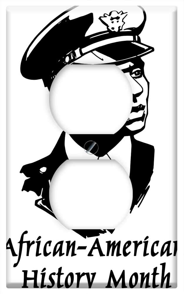 Black History Month Switch Plate Outlet Cover - Carter G Woodson African-American Heritage Wall Plate for Home & Office Decor