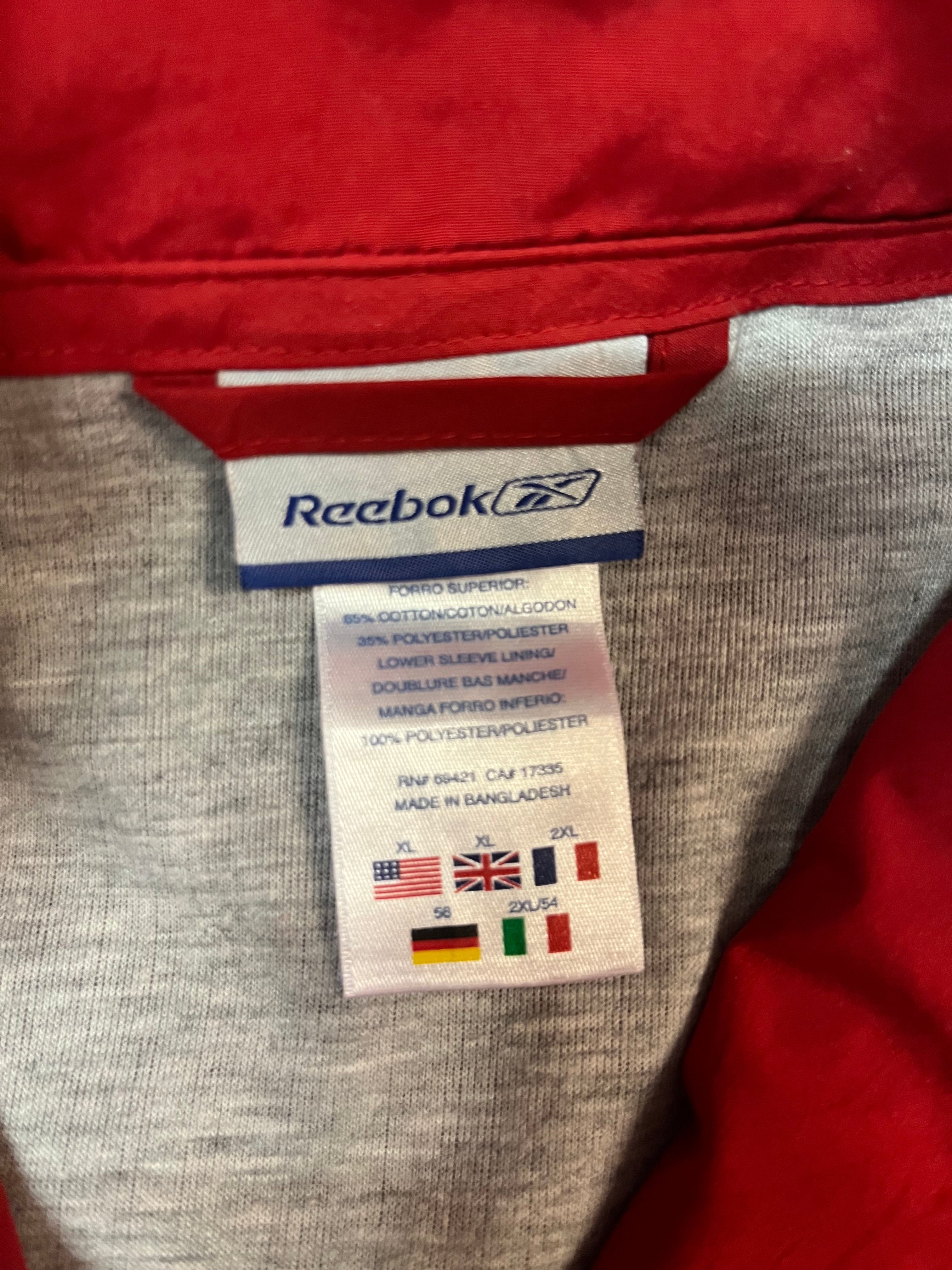 Reebok Vintage Track Jacket XL 1315 - Retro Athletic Style for Men & Women - Perfect for Running, Gym & Casual Wear