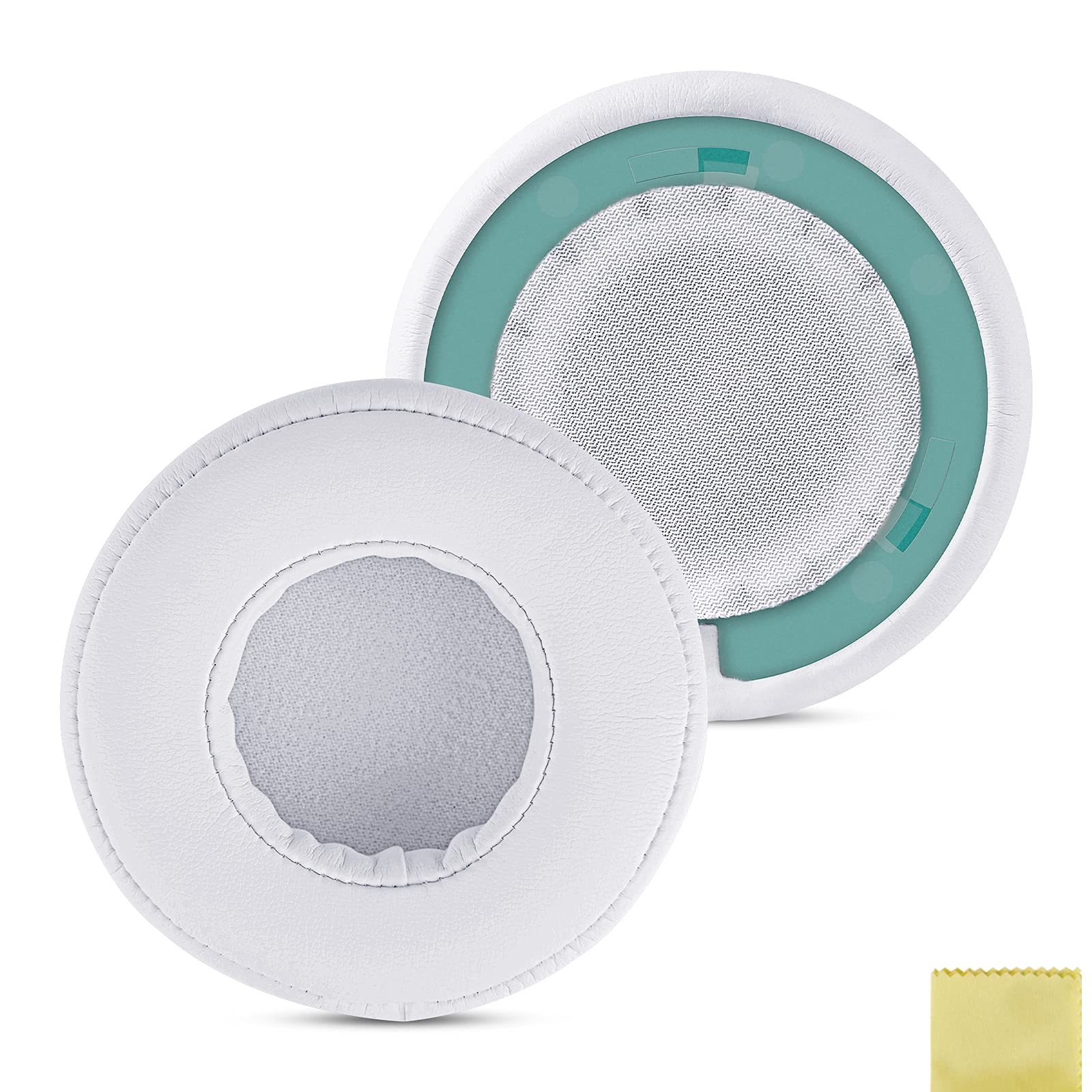 Geekria QuickFit Replacement Ear Pads for Monster Beats Pro Detox Headphones - Soft White Memory Foam Ear Cushions & Earpads - Perfect for Gaming, Music & Travel Comfort