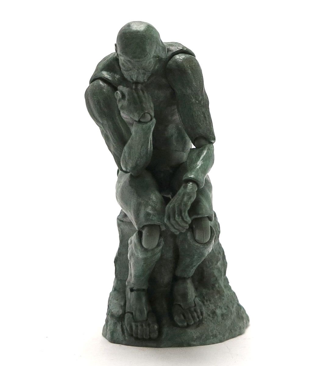 Figma Le Penseur Bronze Statue - Table Museum Collection - Classic Thinker Sculpture for Home Office Decor, Bookshelf Display & Gift Idea