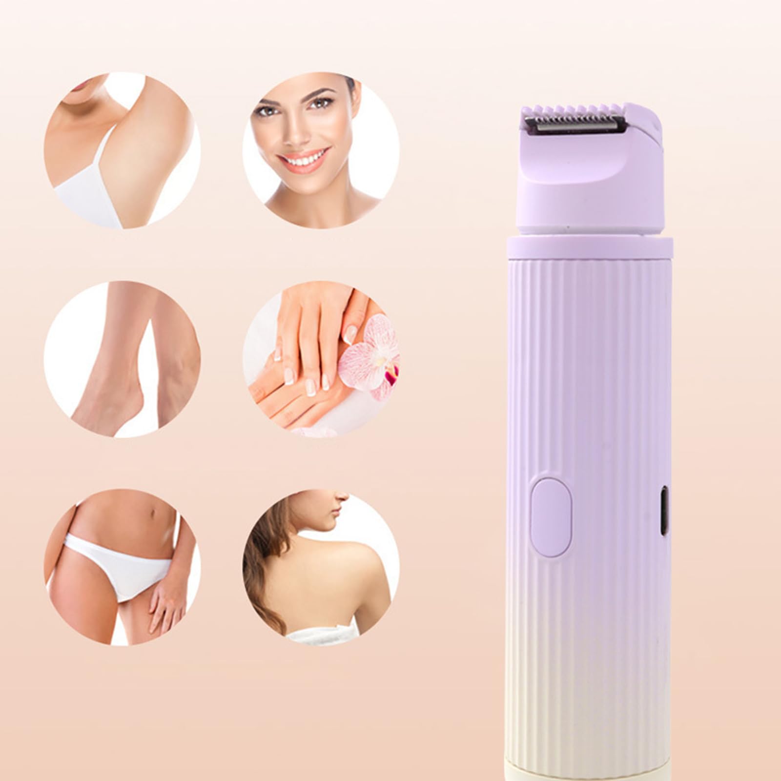 Best Women's Electric Shaver - Rechargeable Wet/Dry Bikini Trimmer for Legs, Underarms & Pubic Hair - Painless Hair Removal for Smooth Skin at Home or Travel