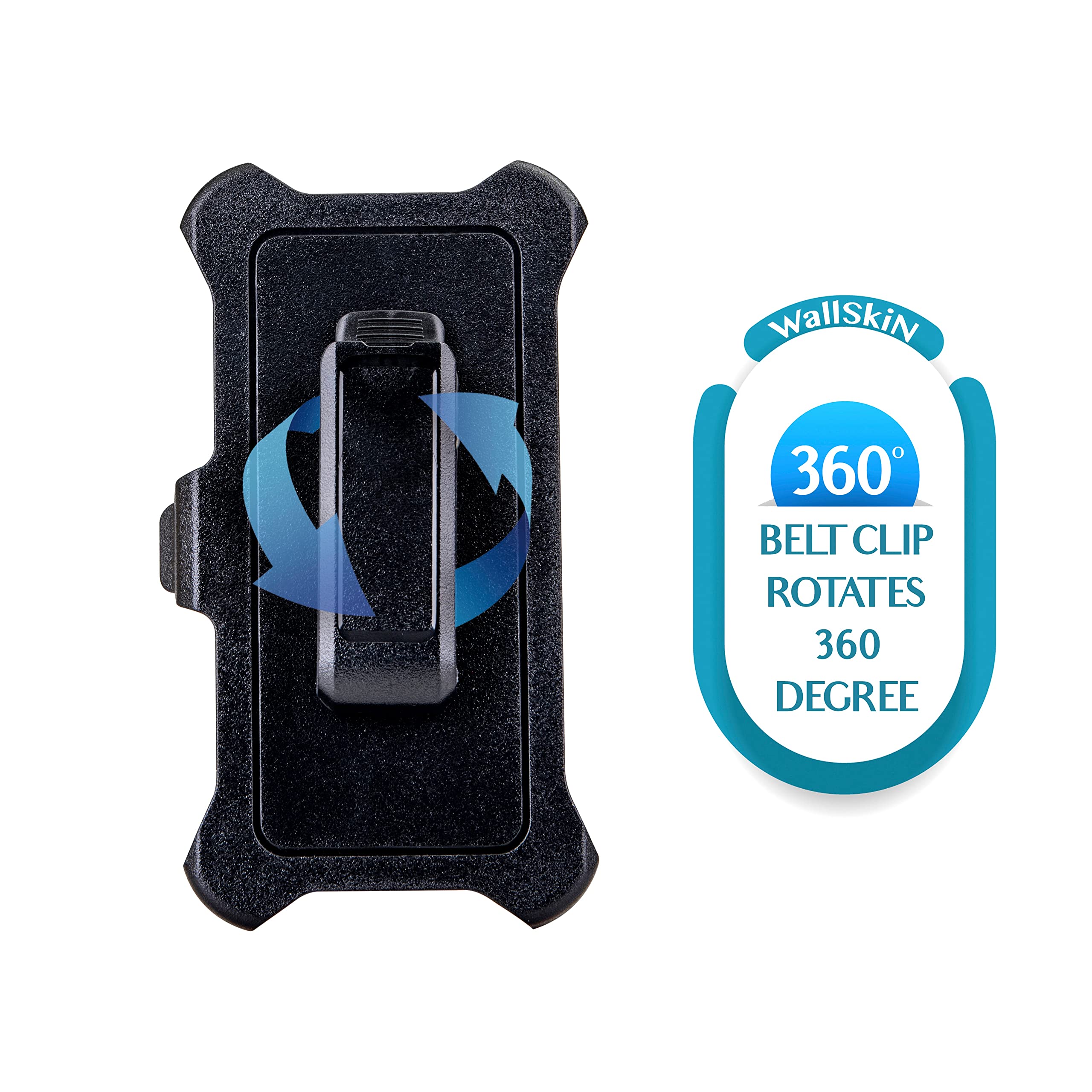 WallSkiN 2 Pack Replacement Belt Clip Holster Compatible with Apple iPhone 12 Pro & iPhone 12 - Perfect for OtterBox Defender Series Case (Case Not Included) | Secure Belt Holder for Work, Travel & Outdoor Activities