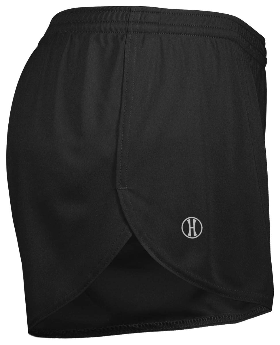 Holloway Sportswear Women's PR Max Running Shorts - Breathable, Lightweight & Comfortable - Black - Size M - Perfect for Jogging, Gym Workouts & Casual Wear