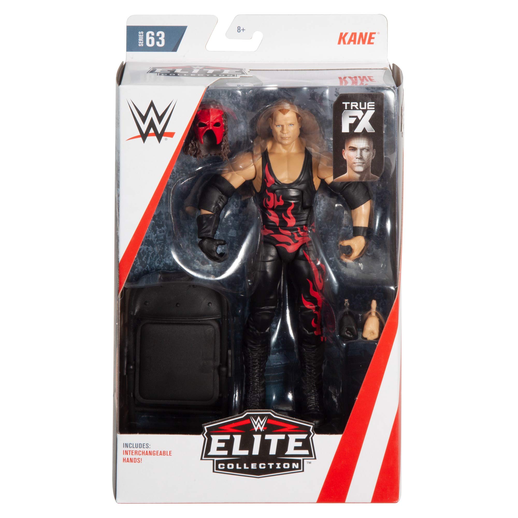 WWE Kane Elite Collection Action Figure - Authentic Collectible Wrestling Toy for Fans & Kids - Perfect for Display, Play, and WWE Themed Parties