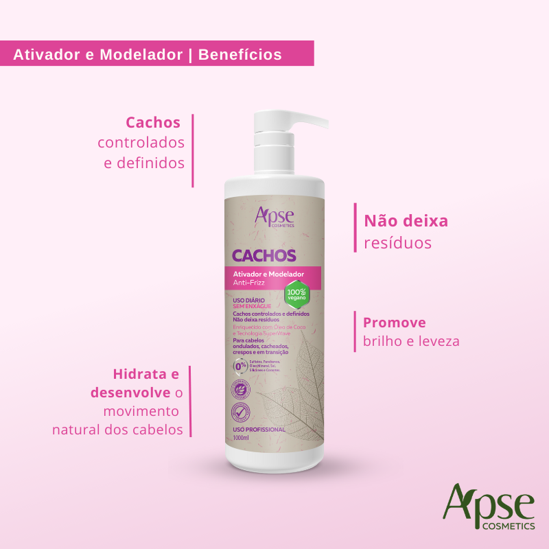 Apse Cosmetics Curly Hair Care Kit - Hydrating Shampoo, Nourishing Conditioner & Curl Activator (3-Piece Set) for Defined, Frizz-Free Curls | Perfect for Daily Wash Routine & Natural Hair Revival