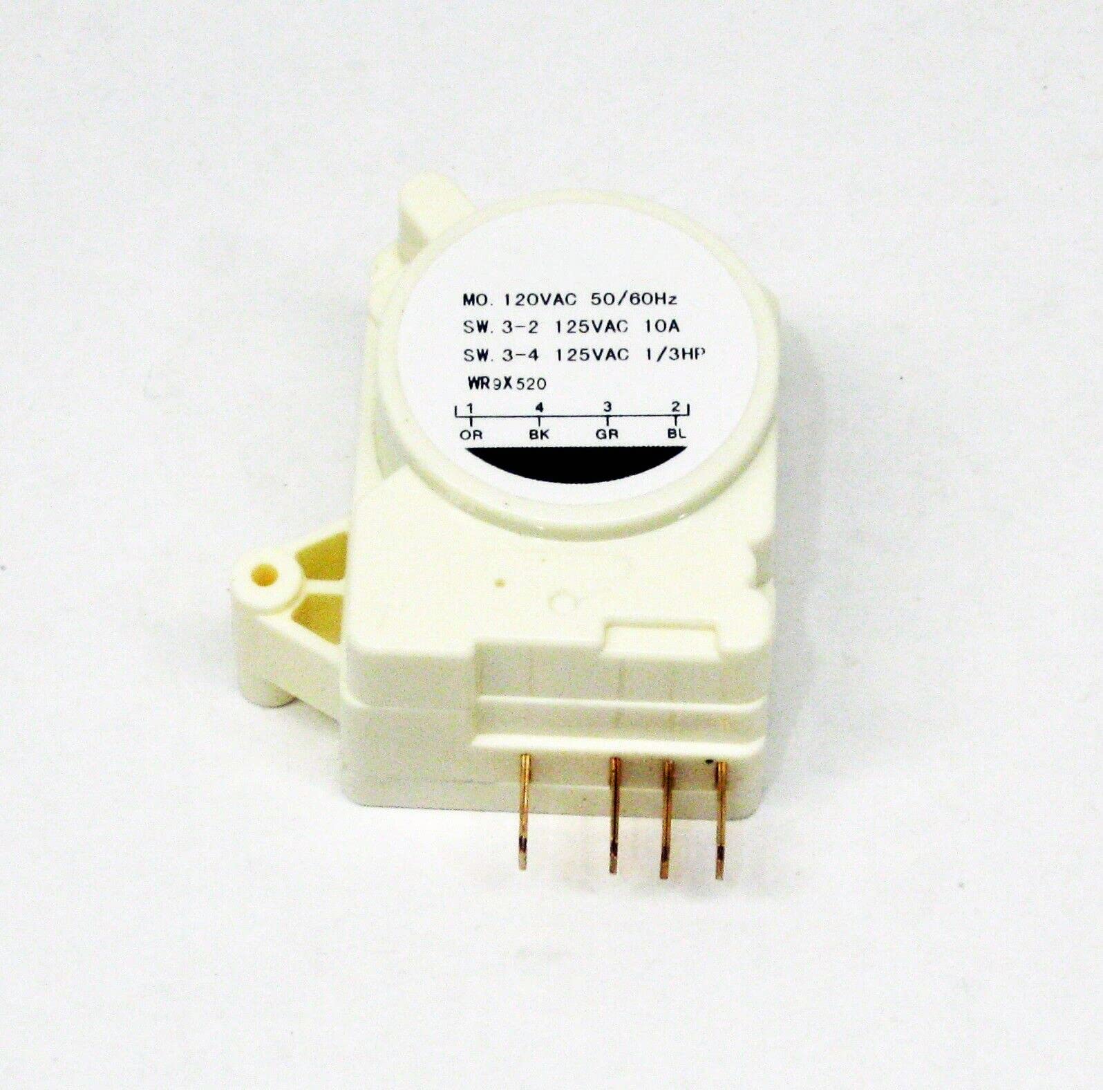 GE Refrigerator Defrost Timer Replacement - Compatible with WR9X520, AP2061721, PS310930 & TMDJZ44RB9 Models | Easy DIY Installation for Home Appliance Repair | Perfect for GE Refrigerator Maintenance & Defrost System Fixes