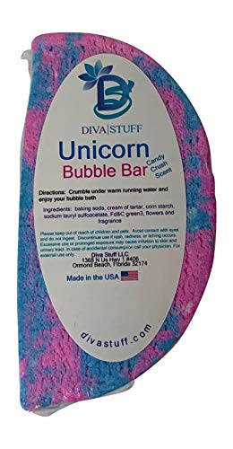 Diva Stuff Unicorn Candy Crush Scented Bubble Bath Bar - Fun Travel Size Bath Bomb for Kids & Relaxing Spa Night at Home