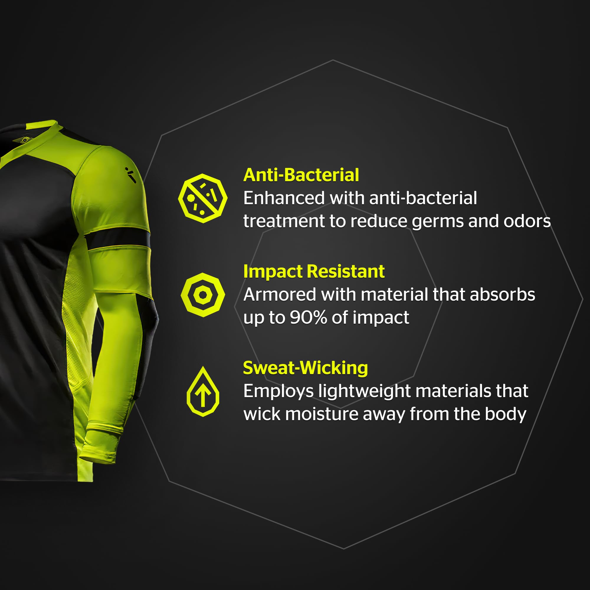 Storelli ExoShield Gladiator Goalkeeper Jersey - High-Impact Protection, Sweat-Wicking & Breathable Soccer Shirt for Goalkeepers | Perfect for Training, Matches & Competitive Play