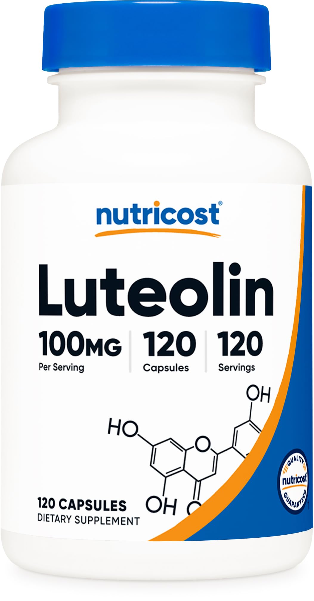 Nutricost Luteolin 100mg 120 Capsules - Vegetarian, Non-GMO, Gluten Free Supplement for Immune Support & Antioxidant Benefits - Perfect for Daily Wellness Routine