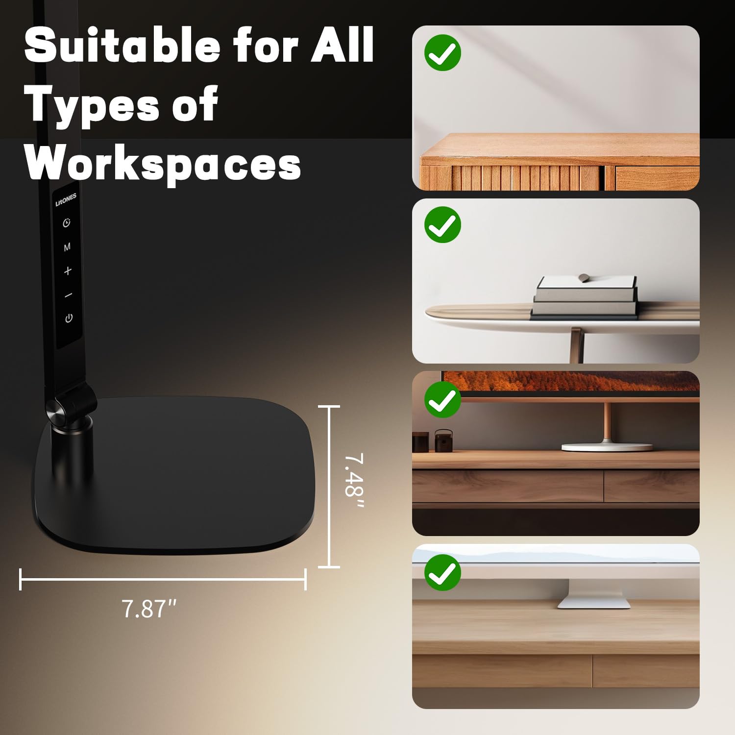 Dimmable LED Desk Lamp with Memory & Timer - 3 Color Temperatures & 10 Brightness Levels - Adjustable Swing Arm Architect Light for Home Office, Video Calls, and Computer Work - White Metal Design