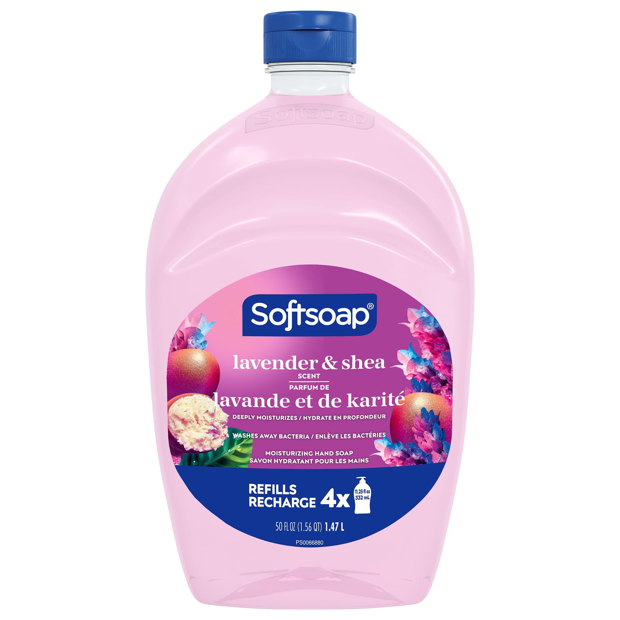 Softsoap Deeply Moisturizing Liquid Hand Soap Refill, Lavender & Shea Butter - 50 Fl Oz | Hydrating Hand Wash for Dry Skin | Perfect for Bathroom, Kitchen & Office Use