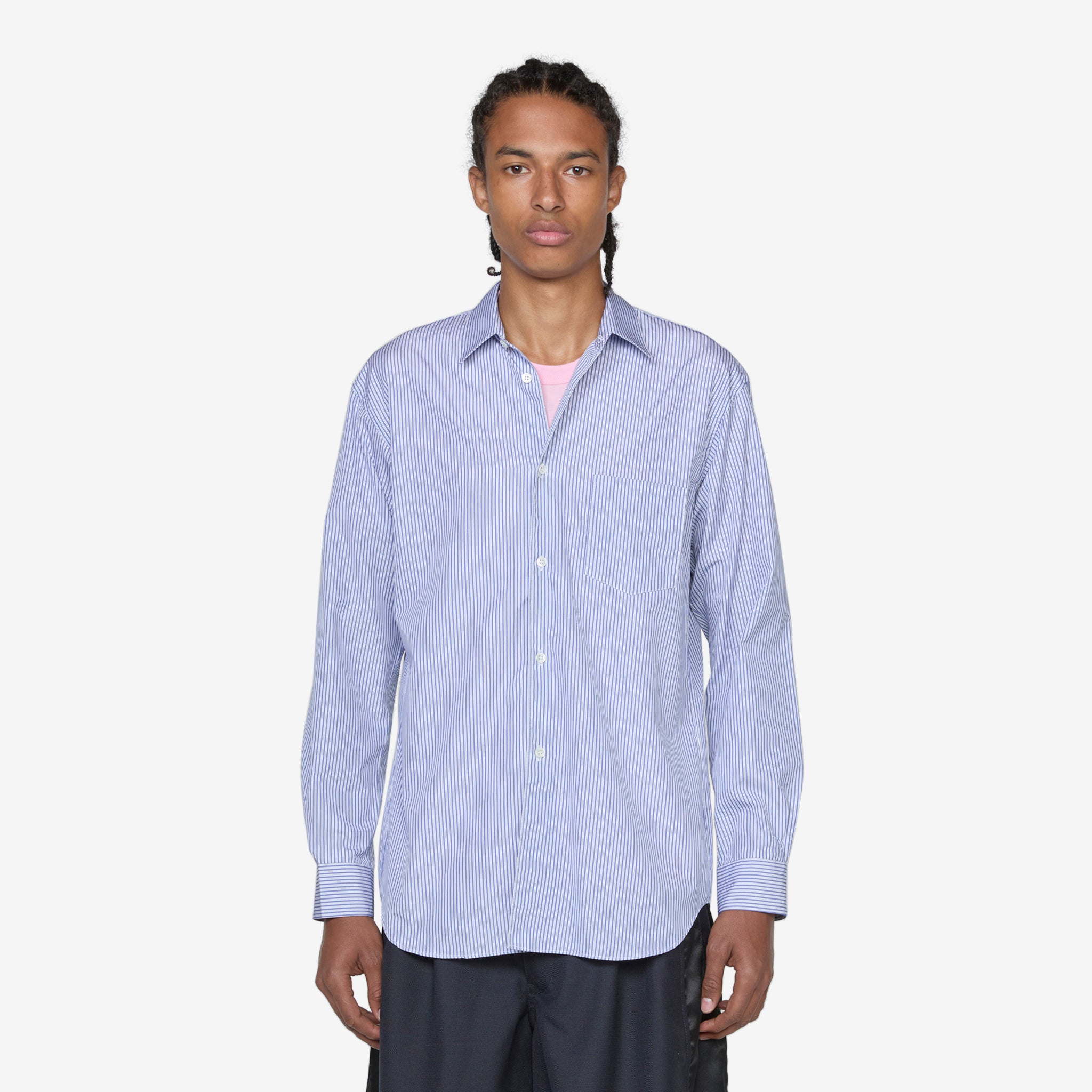 Strong Will Back Embroidered Shirt Stripe - Stylish Casual Button Down for Men | Perfect for Streetwear, Date Night & Everyday Outfits
