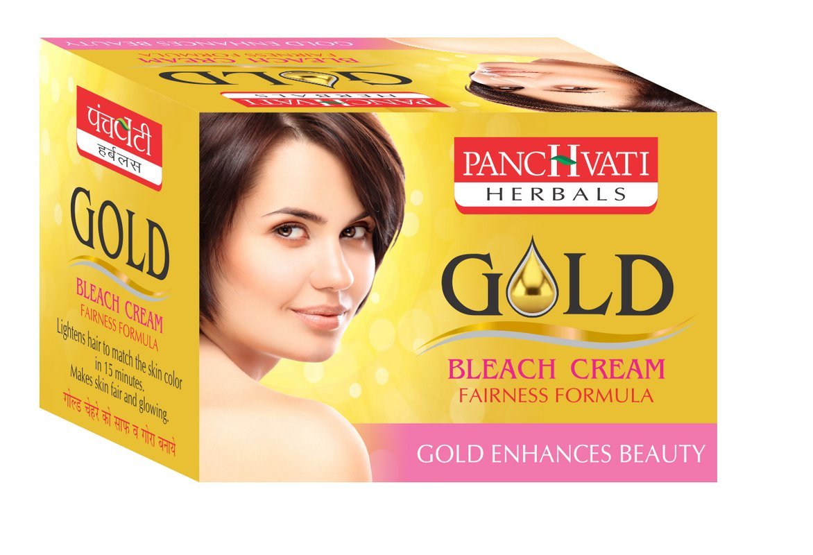 Panchvati Gold Bleach Cream - Skin Lightening & Brightening Gel for Women (200g, Multicolor) | Gentle Face & Body Bleach for Smooth Skin | Perfect for Pre-Party Glow & Special Occasions
