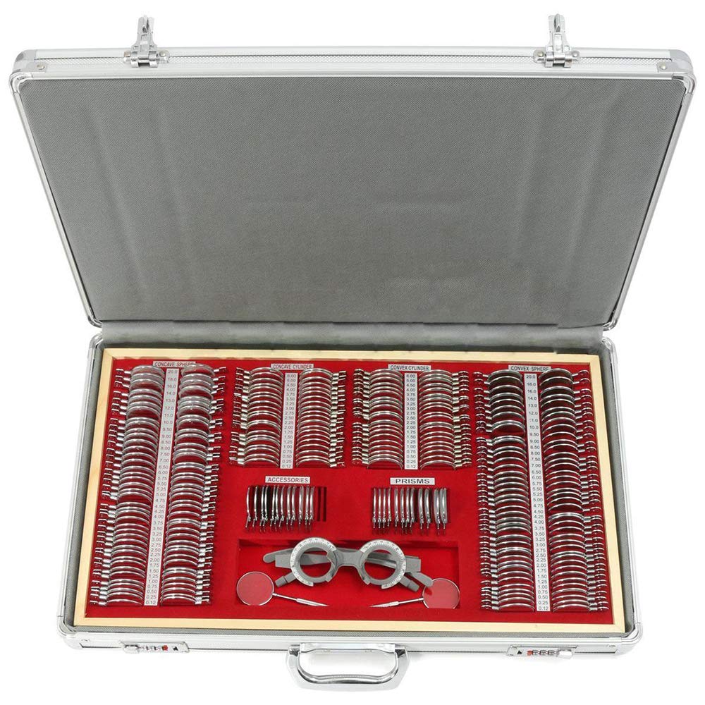 266-Piece Professional Optometry Kit - Metal & Aluminum Frame Optical Audition Set with Shell Automatic Lens - Perfect for Eye Exams, Vision Testing & Optical Practice in Clinics & Schools