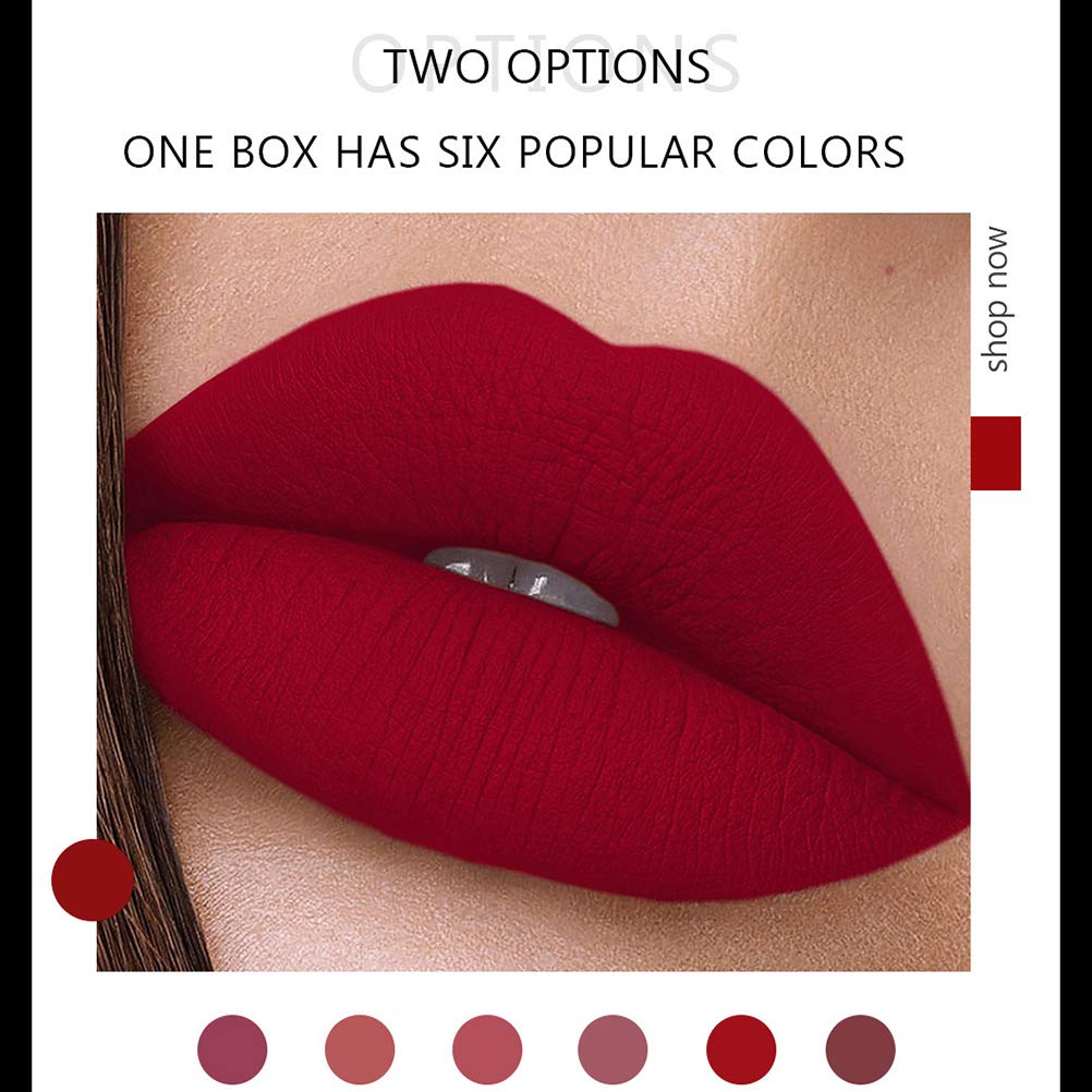 6pcs Matte Liquid Lipstick Set for Women - Waterproof, Long Lasting Lip Gloss - Perfect for Daily Wear, Parties & Special Occasions