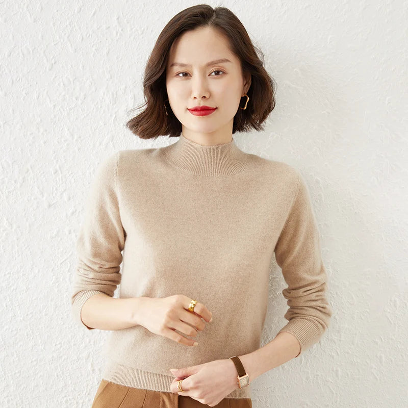 Warm Long Sleeve Pullover Sweater for Women - Cozy Knitwear for Fall & Winter - Perfect for Casual Outfits and Layering