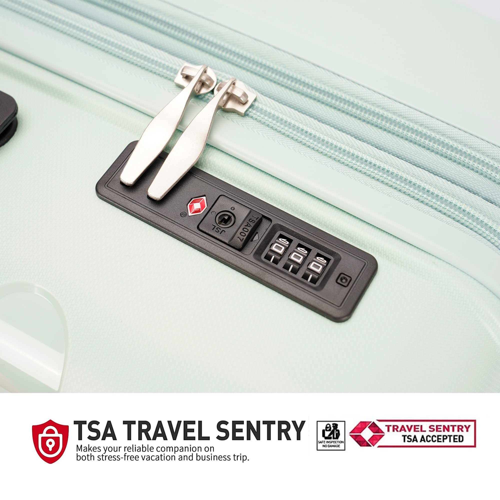 2-Piece Expandable PP Luggage Set with Spinner Wheels & TSA Lock - 20