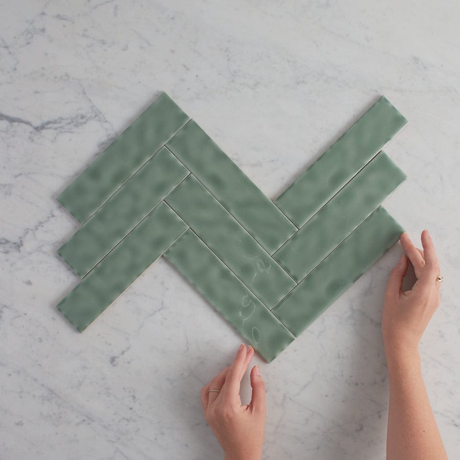 Premium Newport Gloss Mini Subway Tile in Jade Green - Perfect for Kitchen Backsplash, Bathroom Walls & Modern Home Decor