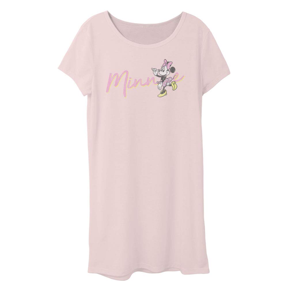 Disney Minnie Mouse Girls' Short Sleeve Tee Dress - Cute Cartoon Character Outfit for Playdates, Birthday Parties & Disney Theme Park Visits
