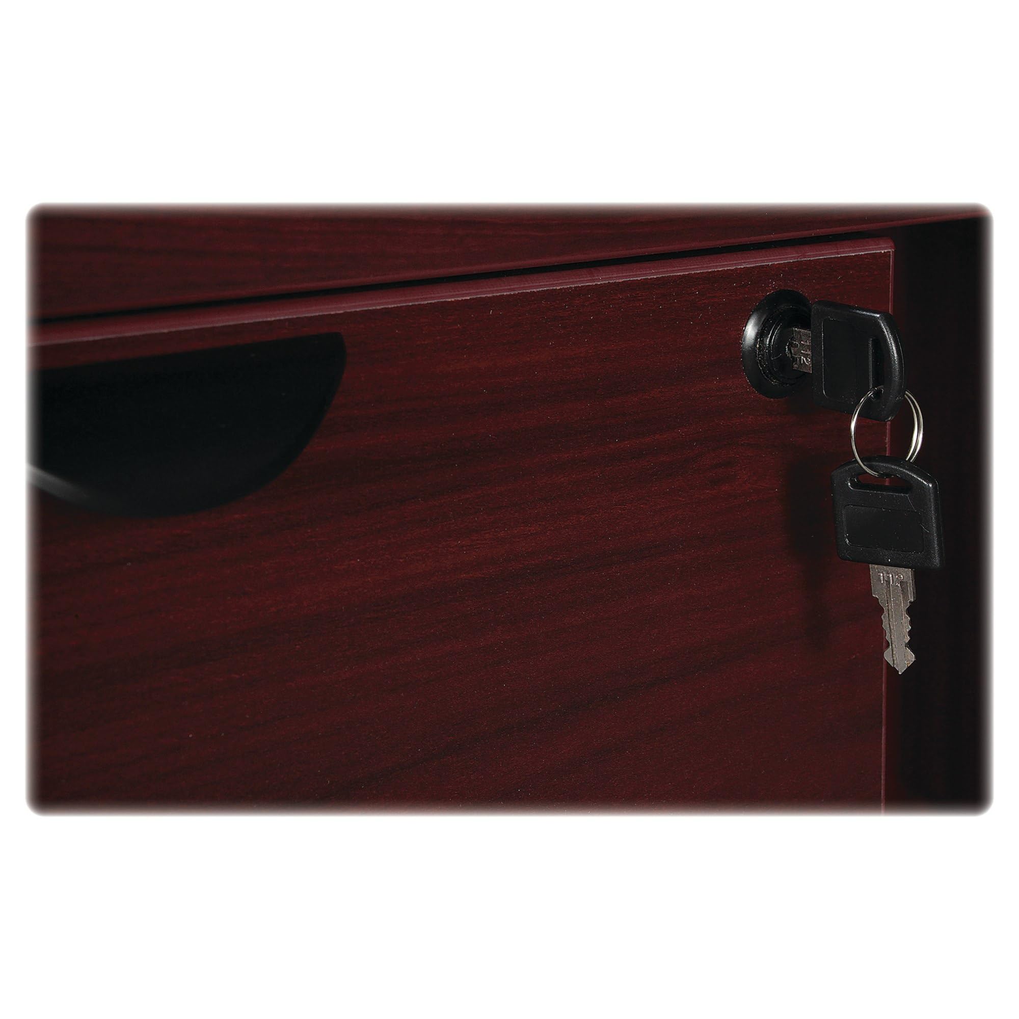 Lorell Prominence 2.0 Mahogany Laminate Double-Pedestal Desk - Executive Office Desk with Ample Workspace for Home & Business Use
