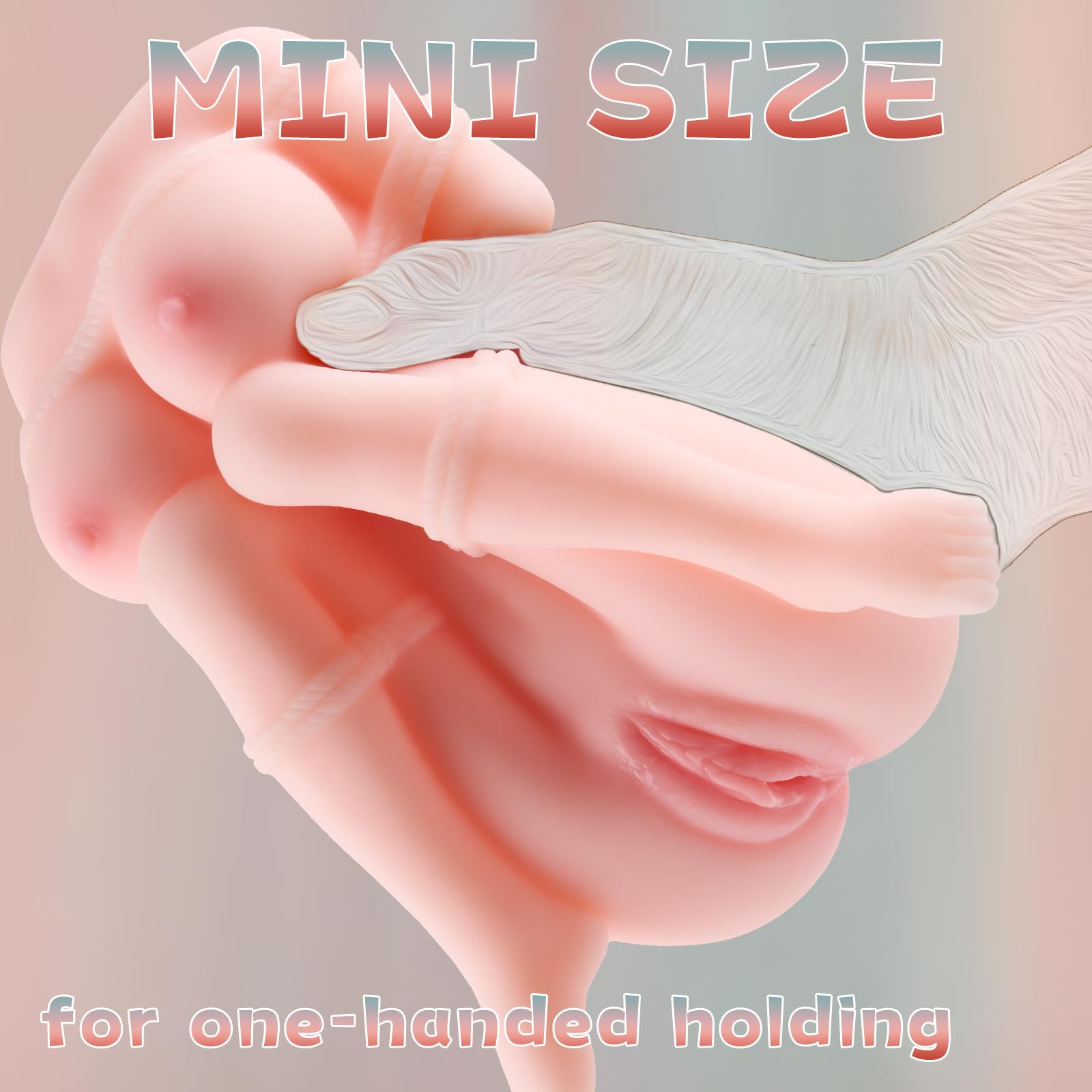 1.56lb SM Sex Doll Male Masturbator - 2 in 1 Pocket Pussy & Ass Adult Toy for Men - Realistic Vagina & Anus Mini Sex Doll - Perfect for Solo Play & Fantasy Fulfillment